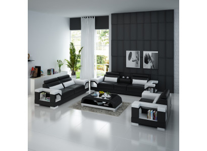 Leather sofa Couch Sofa set 321 Suite Design Modern Sofa usb Seater sofas