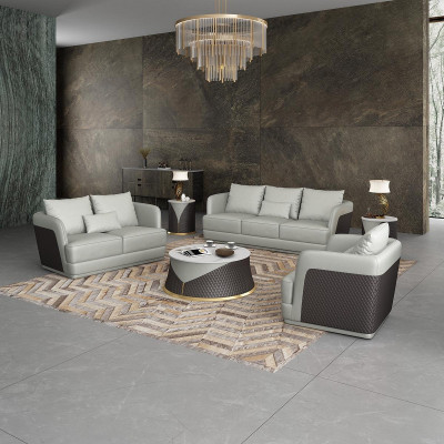 Leather Sofa Couch Living landscape 3 2 1 Seater Suite Design Modern Sofa Couches