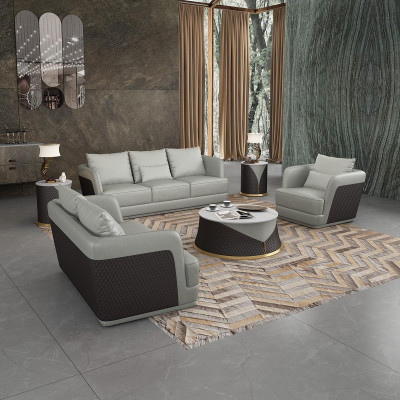 Leather Sofa Couch Living landscape 3 2 1 Seater Suite Design Modern Sofa Couches