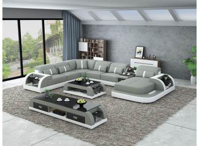 Living landscape U-shape Corner sofa Coffee table Sideboard Design Living landscape 3-piece.