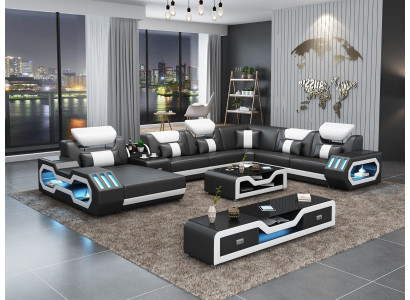 Living landscape U-shape Corner sofa Coffee table Sideboard Design Living landscape Big new