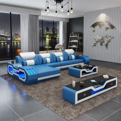 Living landscape L-shape Corner sofa + Coffee table + Sideboard Design Living landscape