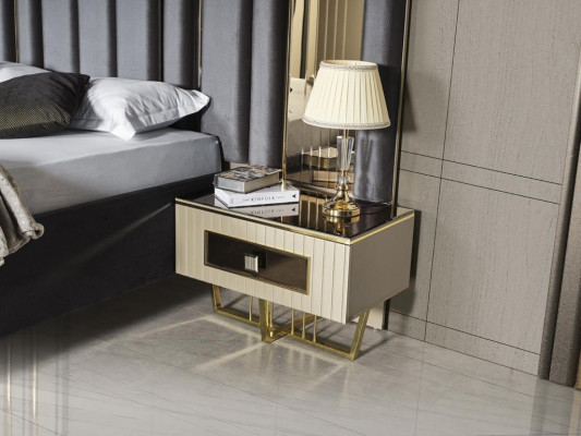 Bedside table Furniture Side table Bedroom Furnishings Design Luxury Italy new