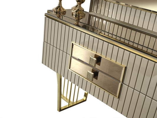 Luxury Sideboard Chest of drawers Mirror 2-piece Chests of drawers Bedroom Design Furniture