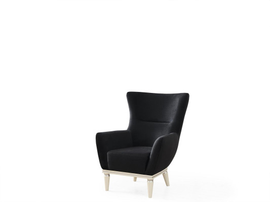 Design Lounge Club Relax Armchair Chair Upholstery tv Textile Black Luxury new