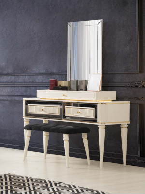 Dressing table White dressing table Luxury Console Chest of drawers Wood modern design