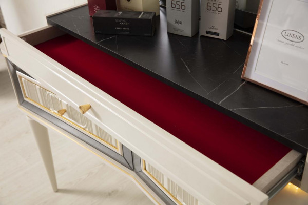 Dressing table White dressing table Luxury Console Chest of drawers Wood modern design