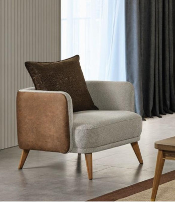 Luxury Upholstery Gray Armchair Italian Design Design Modern Furniture