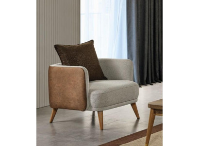 Luxury Upholstery Gray Armchair Italian Design Design Modern Furniture