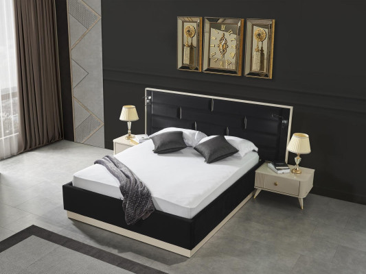 Luxury Double bed Beds Bedroom Furniture Design Loft Hotel Furnishings