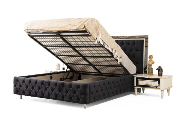 Chesterfield Bed with upholstered design luxury double hotel beds luxury