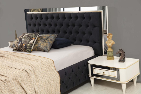 Chesterfield Bed with upholstered design luxury double hotel beds luxury