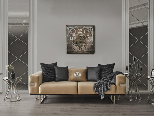 Luxury Couch with stainless steel feet Seat Upholstery Designer Couches Furniture 230cm