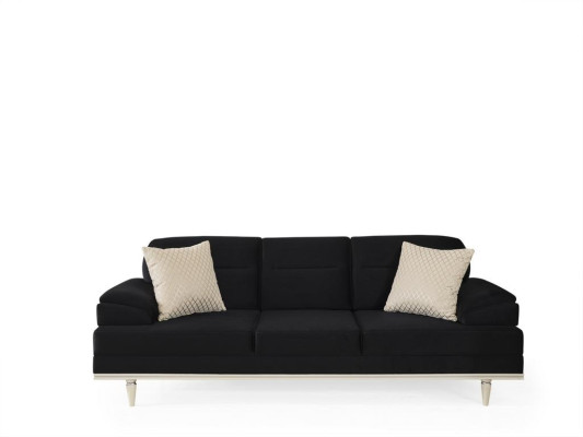 Sofa Couch Furniture 3+1 Seat Coffee table Sofa set Couches Sofas Furniture Black