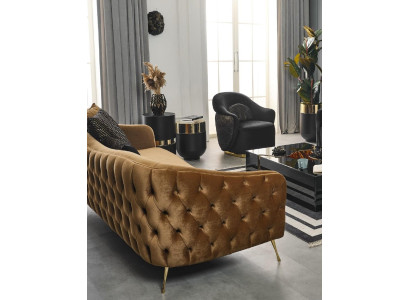 Sofa Chesterfield 3+1 Seater Couches Furniture Coffee table Armchair Textile Fabric