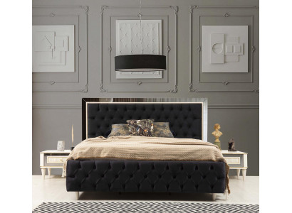 Bedroom Bed 2x Bedside tables Luxury Beds Set Complete Design Furniture 3pcs.