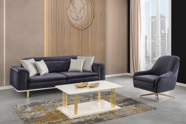 Modern Living room Suite Blue's Sofa + Blue's Armchair + Coffee table new modern
