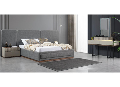 Bed 2x Bedside tables Dressing table Luxury designer furniture bed set 4-piece