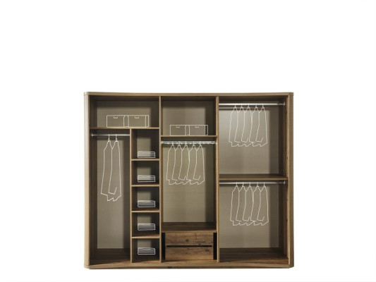 Design modern luxury bed 2 Bedside tables Wardrobe INCLUDED 4-piece set