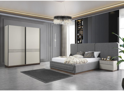 Italian Bedroom Bed with Bedside Tables Wardrobe Loft Beds 4pcs
