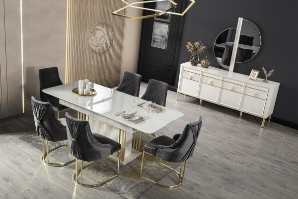 Dining table Chair Dining set Suite Dining room Tables Chest of drawers Set 6pcs