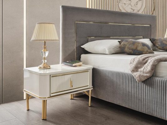 Modern Bedroom Set Couch Set Wardrobe 2x Bedside table Furniture 4pcs