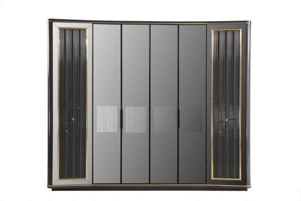 Bedroom bed design modern luxury beds 2x Bedside tables Wardrobe 4 pieces