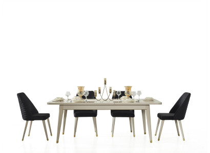 Dining table + 4 Chairs Dining room Set Dining set Suite Table 5tlg Set Chair new