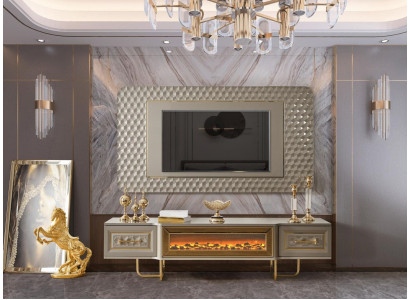 Luxury wall unit with fireplace television stand tv board wall wall units sideboard