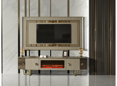 Luxury fireplace sideboard wall unit wardrobe board panel tv stand TV cabinet television