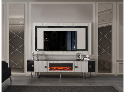 Luxury sidebaord wall unit with fireplace television stand tv board wall units