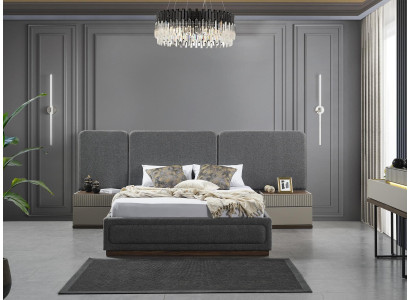 Bedroom Bed 2x Bedside tables Luxury Beds Set Complete Design Furniture 3pcs.