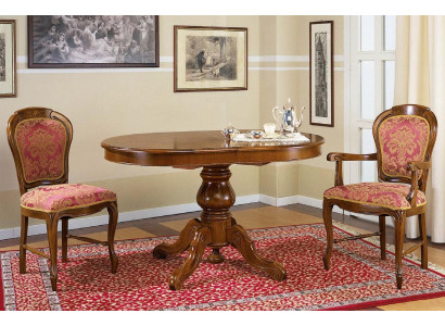 Round Dining table Dining room Tables Living room Round Table 135 x 91 cm Wood Furniture
