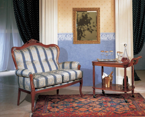Two-seater Sofa 2 Seater Design Sofas Upholstery Classic Seat Fabric Textile Couch