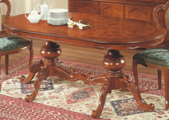 Table Oval Dining table Italian Furniture Dining room Tables Wood Brown Tables new