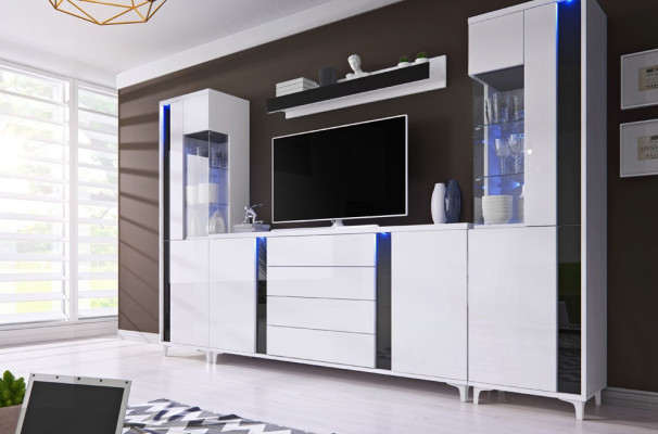 High gloss wall unit wall unit living room wardrobe display case sideboard wall units
