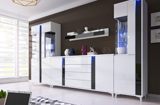 High gloss wall unit wall unit living room wardrobe display case sideboard wall units