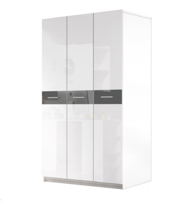 Gray Childrens room Complete single bed Wardrobe Chest of drawers 5-piece youth room