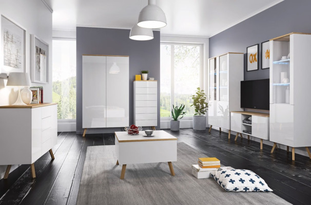 High gloss wall unit wall unit living room decorative wardrobe display case sideboard