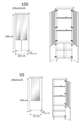 High gloss wall unit wall unit living room decorative wardrobe display case sideboard