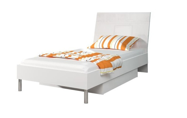 White Children's room set Wardrobe Chest of drawers Table Wood high gloss 5 pieces.