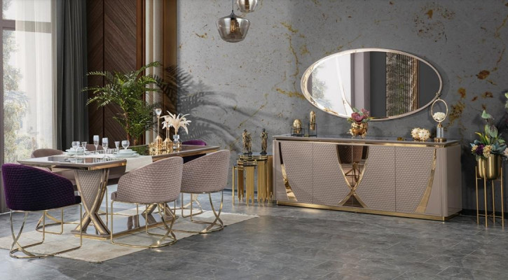 Table Dining table Dining room Design Wood Luxury Furniture Italian Style