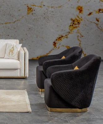 Living room Modern Textile fabric Black Creative Furniture Armchair Contemporary Relax