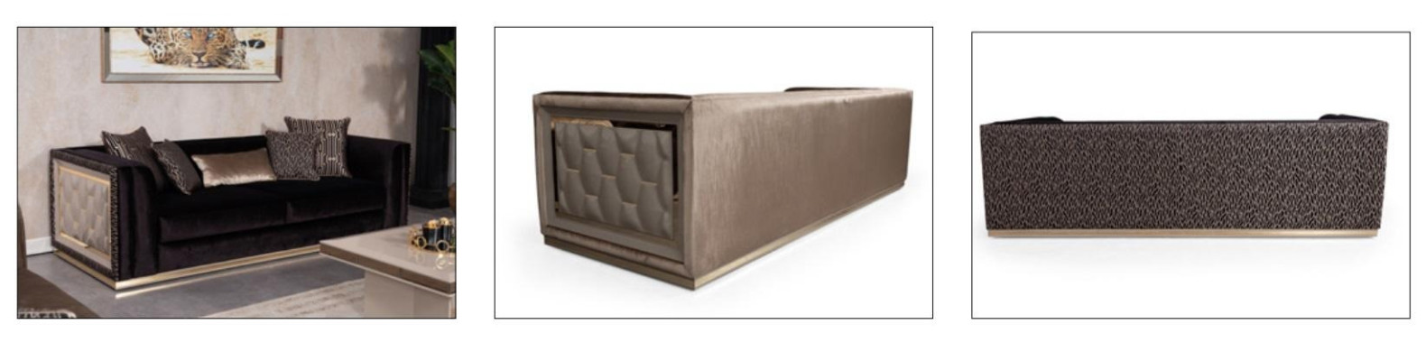 Sofa 3 Seater Couch Wood Furniture Living room furniture Sofas Couch Italian Style