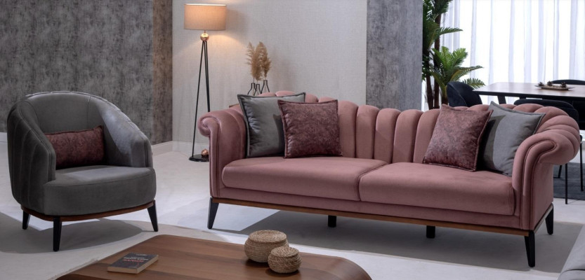 Designer Couches Sofas Suite Sofa 3 Seater + 1 Seater Sofa set Upholstery