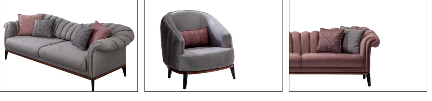 Sofa set Couch Upholstery Modern 3+3 Seater Set Design Sofas Upholstery Textile new