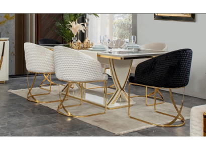 Dining group set 7 pieces. Dining room Dining table Chair 6x Chairs SetTable Tables Wood
