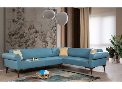 Furniture Corner sofa Wood Couch Living room Sofa L-shape Furniture Corner suite new