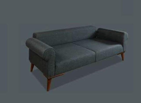 Design Textile 3 Seater Gray Couch Elegant Sofa Upholstery Living room