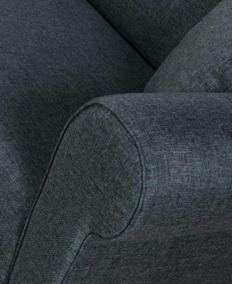 Design Textile 3 Seater Gray Couch Elegant Sofa Upholstery Living room